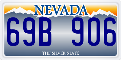 NV license plate 69B906