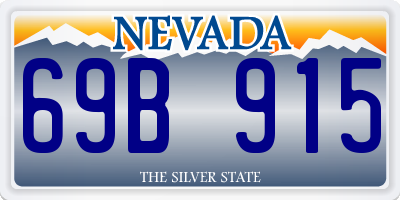 NV license plate 69B915