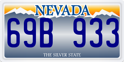 NV license plate 69B933