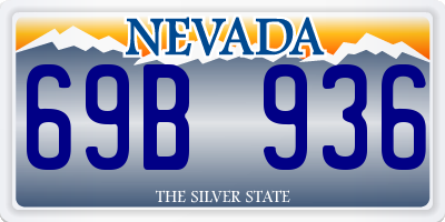 NV license plate 69B936