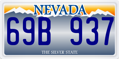 NV license plate 69B937