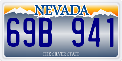NV license plate 69B941