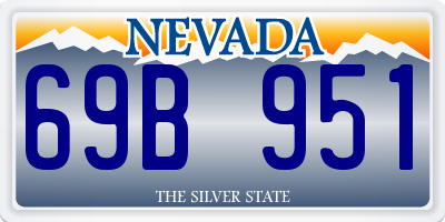 NV license plate 69B951