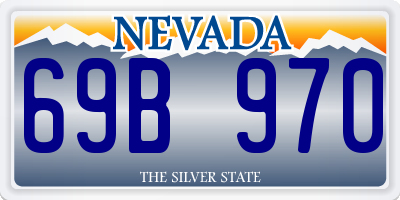NV license plate 69B970