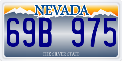 NV license plate 69B975