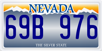 NV license plate 69B976