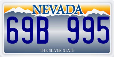 NV license plate 69B995