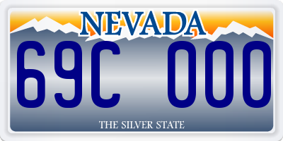 NV license plate 69C000