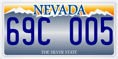 NV license plate 69C005