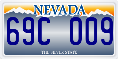 NV license plate 69C009