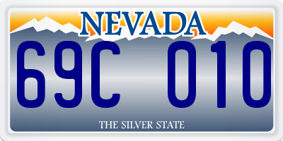 NV license plate 69C010