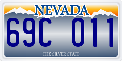 NV license plate 69C011