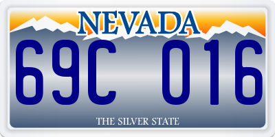 NV license plate 69C016