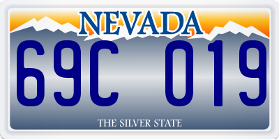 NV license plate 69C019