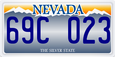 NV license plate 69C023