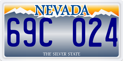 NV license plate 69C024