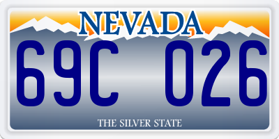 NV license plate 69C026