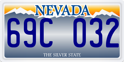 NV license plate 69C032