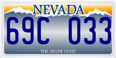 NV license plate 69C033