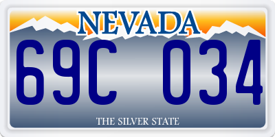 NV license plate 69C034