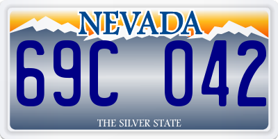 NV license plate 69C042