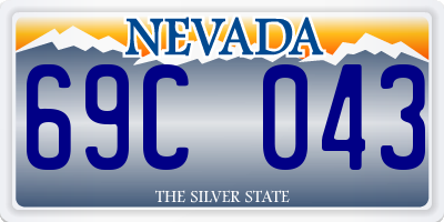 NV license plate 69C043