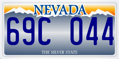 NV license plate 69C044