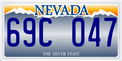 NV license plate 69C047