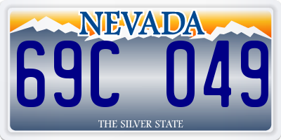 NV license plate 69C049