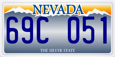 NV license plate 69C051
