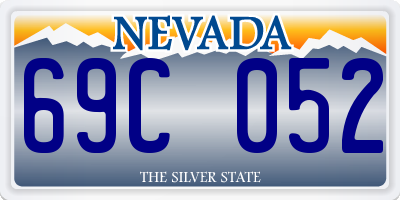 NV license plate 69C052