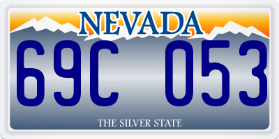 NV license plate 69C053