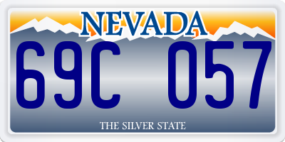 NV license plate 69C057
