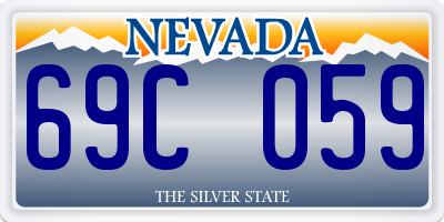 NV license plate 69C059