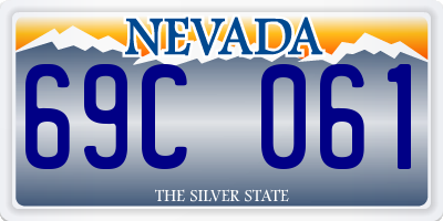 NV license plate 69C061