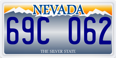 NV license plate 69C062