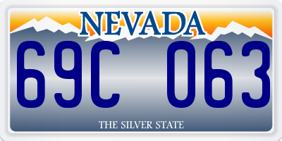 NV license plate 69C063