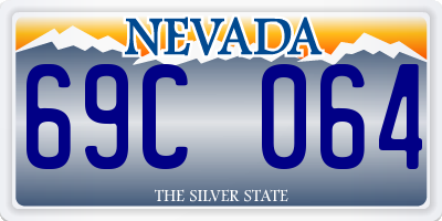 NV license plate 69C064