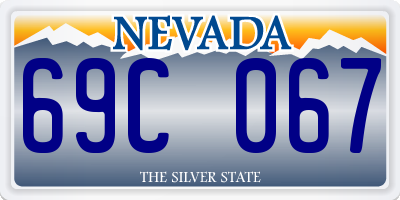 NV license plate 69C067