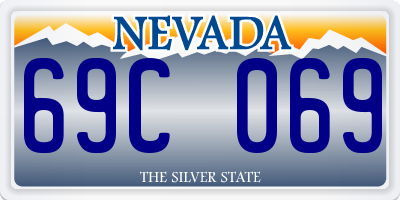 NV license plate 69C069