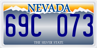 NV license plate 69C073