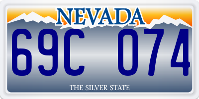NV license plate 69C074