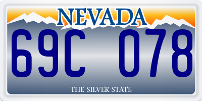 NV license plate 69C078