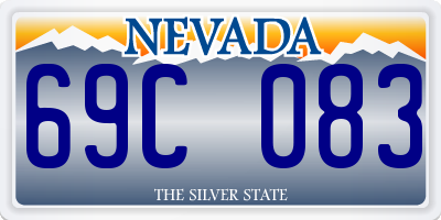NV license plate 69C083