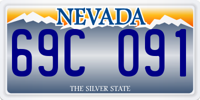 NV license plate 69C091