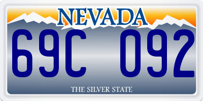 NV license plate 69C092