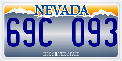 NV license plate 69C093