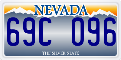 NV license plate 69C096
