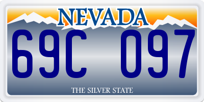 NV license plate 69C097