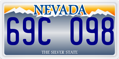 NV license plate 69C098